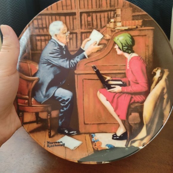 1985 Norman Rockwell Collector Plate Knowles THE PROFESSOR Rockwell Heritage - Picture 3 of 4